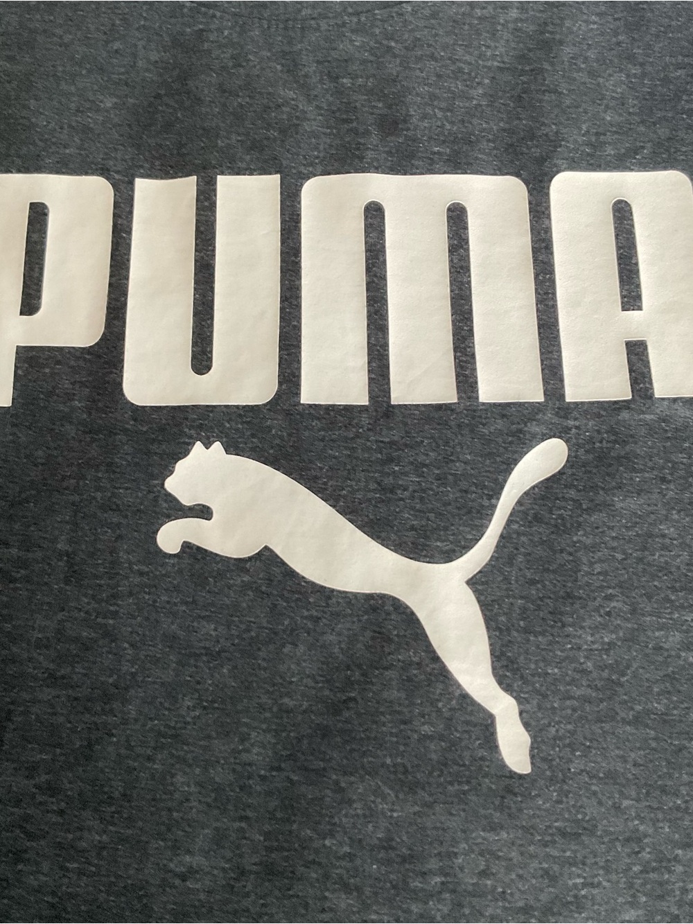 Puma dark gray sleeveless Tank Top with White Logo - Picture 7 of 8